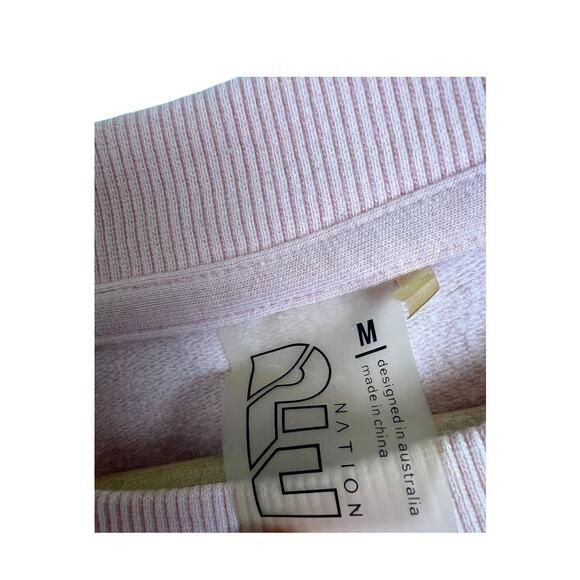 PE Nation Pullover Sweatshirt Athletic Top Shirt Workout Gym Athleisure Grunge M - Picture 2 of 9